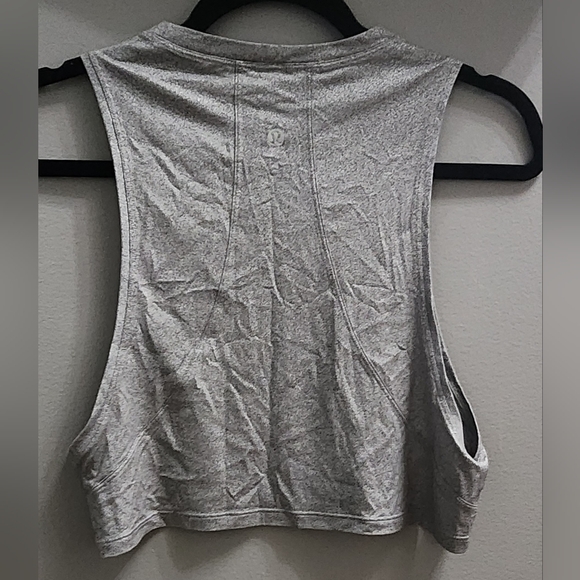 EUC Lululemon Muscke Love Crop Tank In Foil - Picture 4 of 5